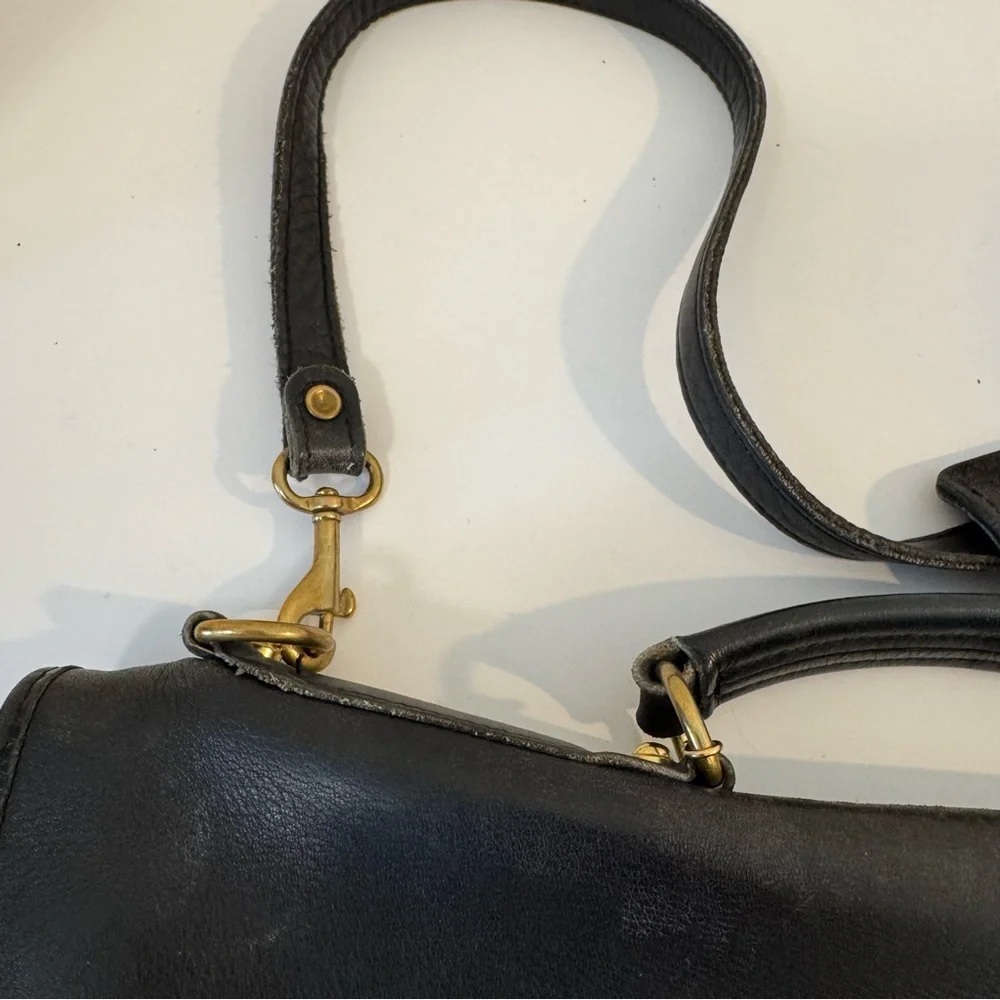 Classic Black Leather Laptop Satchel - Women's Laptop Bag